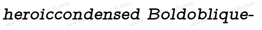 heroiccondensed Boldoblique字体转换